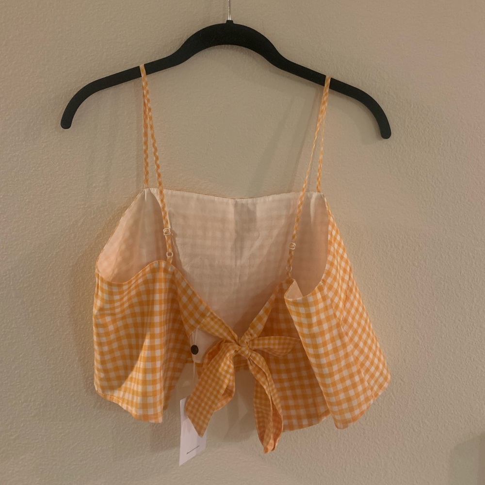 NWT Revolve Gingham Crop Top - Picture 3 of 6